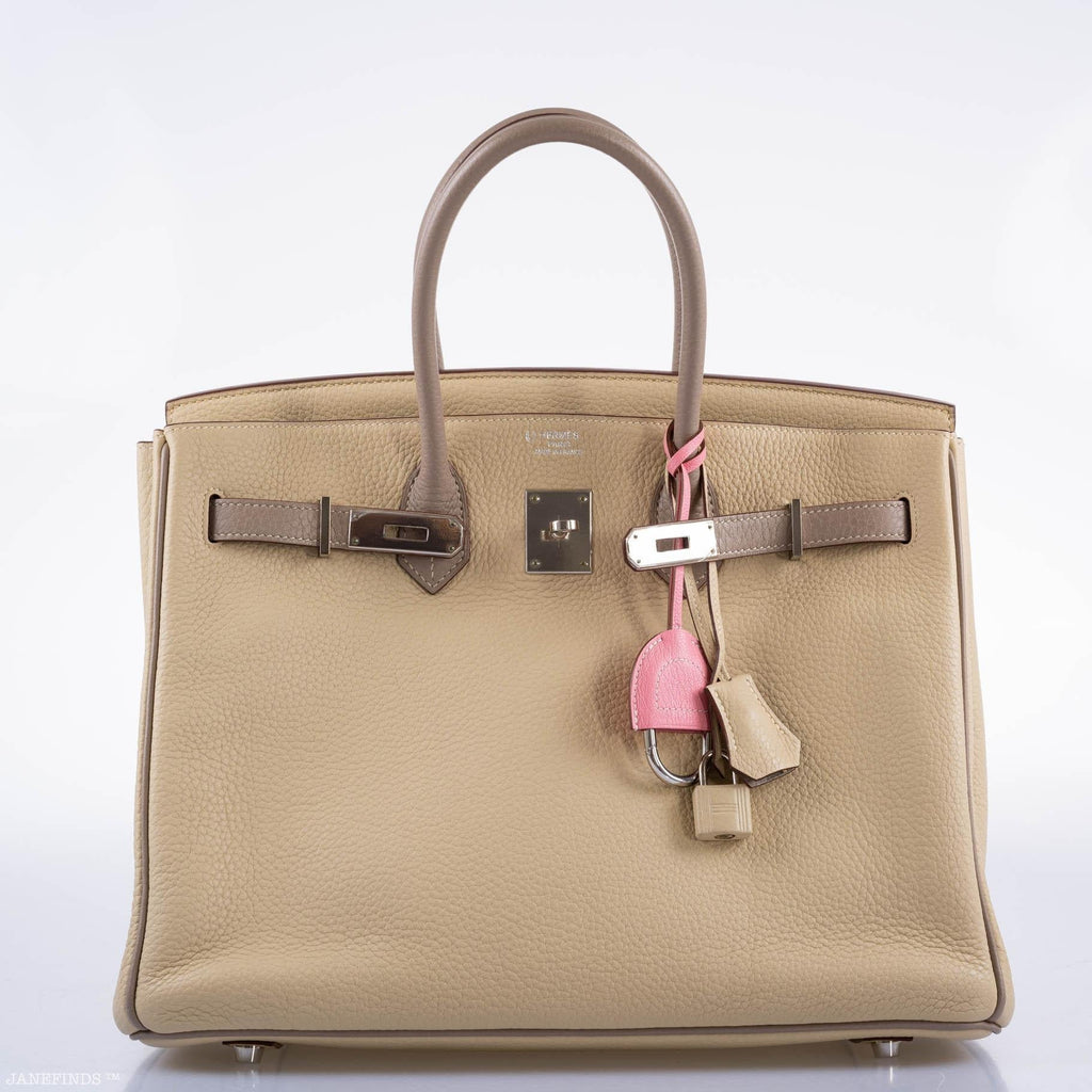 Hermes HSS Birkin 35 Parchemin & Etoupe Epsom with Palladium Hardware