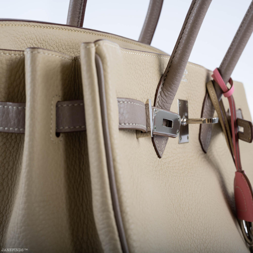 Hermes HSS Birkin 35 Parchemin & Etoupe Epsom with Palladium Hardware