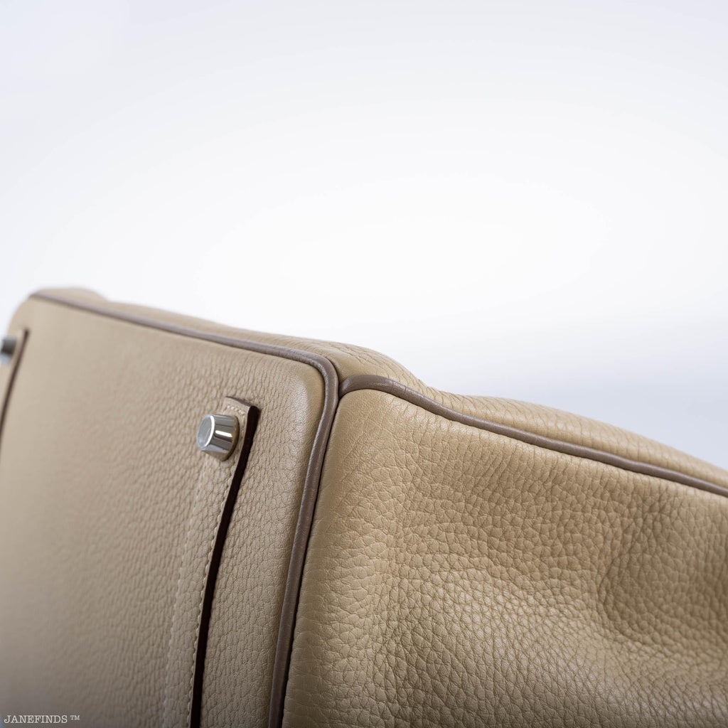 Hermes HSS Birkin 35 Parchemin & Etoupe Epsom with Palladium Hardware