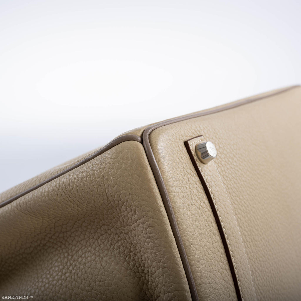 Hermes HSS Birkin 35 Parchemin & Etoupe Epsom with Palladium Hardware