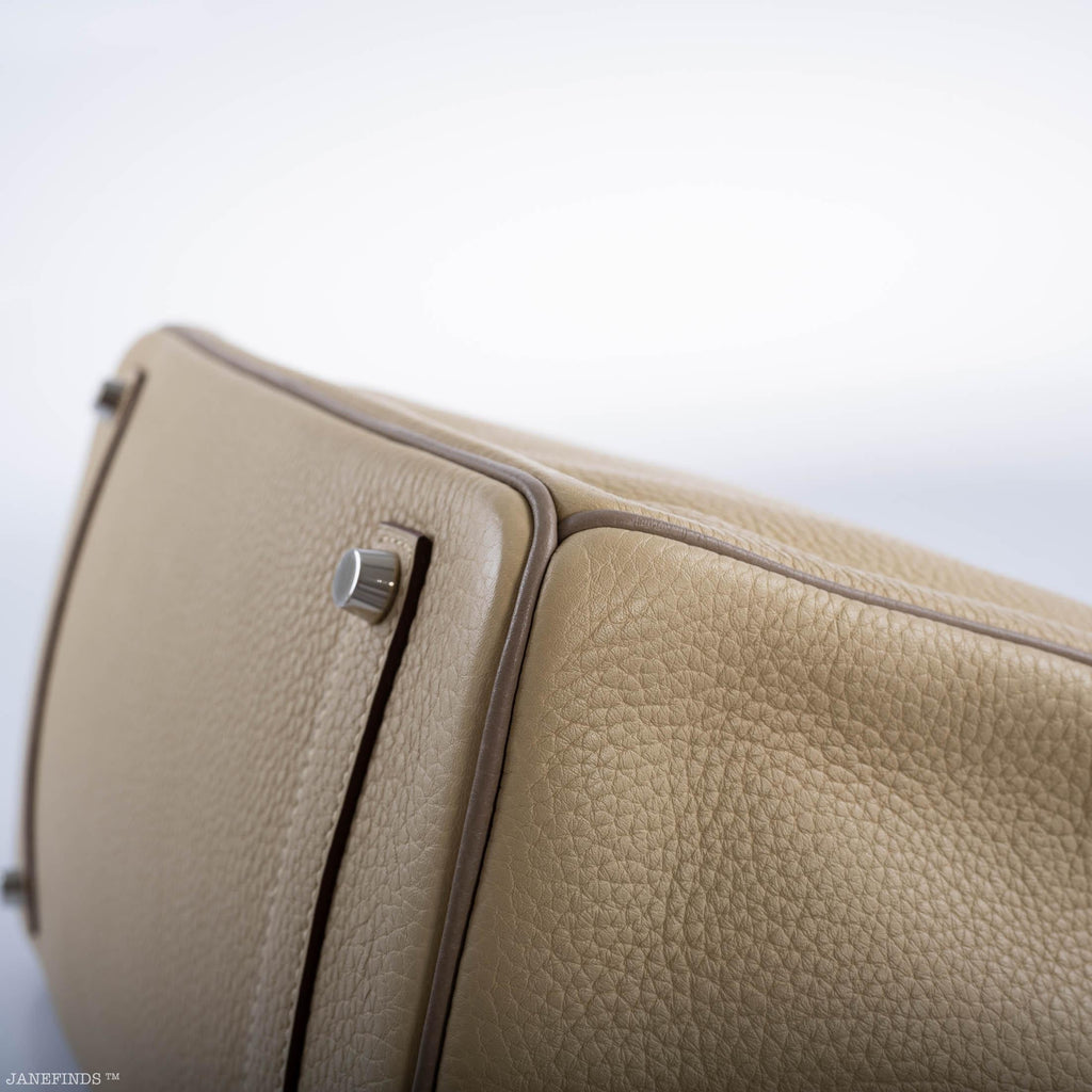 Hermes HSS Birkin 35 Parchemin & Etoupe Epsom with Palladium Hardware