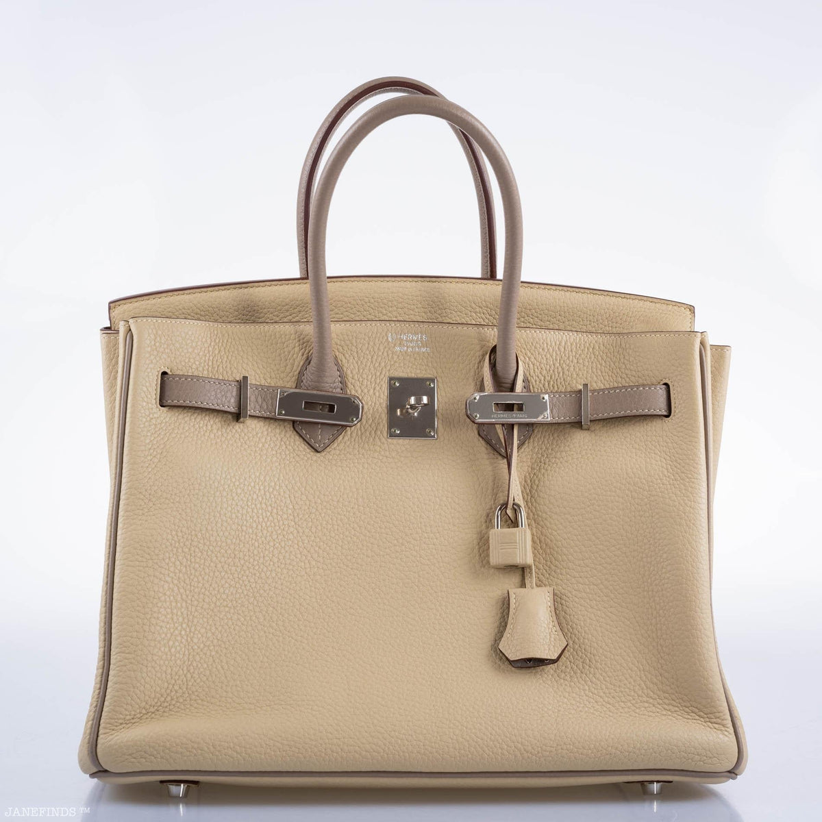 Hermes HSS Birkin 35 Parchemin & Etoupe Epsom with Palladium Hardware