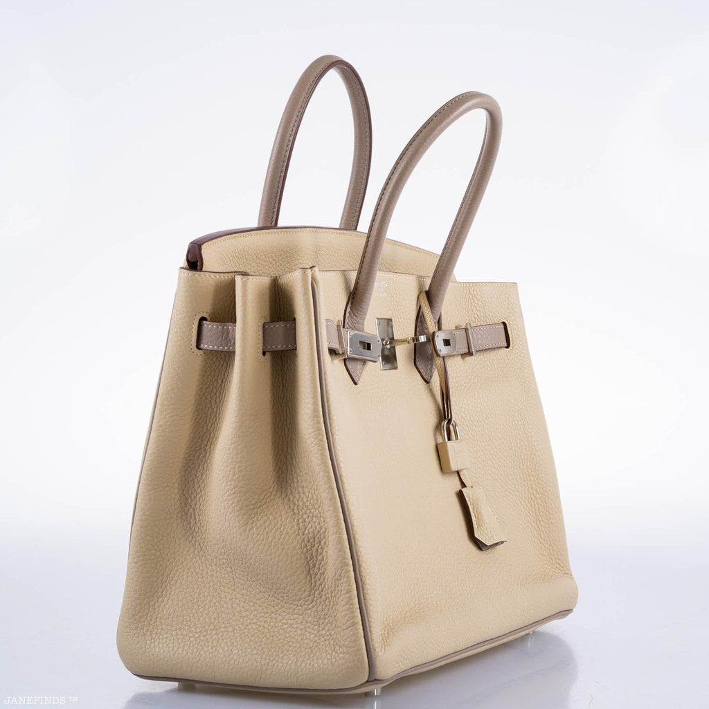 Hermes HSS Birkin 35 Parchemin & Etoupe Epsom with Palladium Hardware