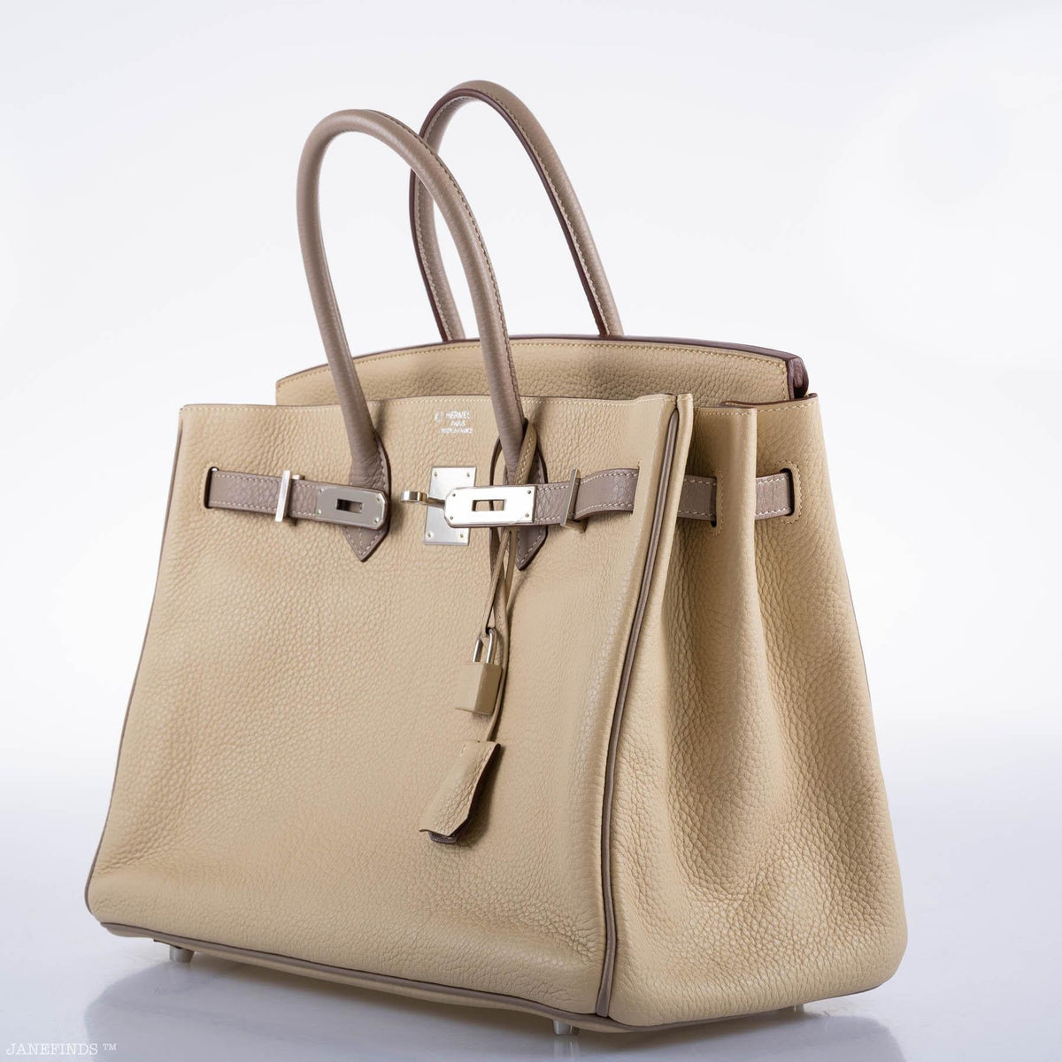 Hermes HSS Birkin 35 Parchemin & Etoupe Epsom with Palladium Hardware