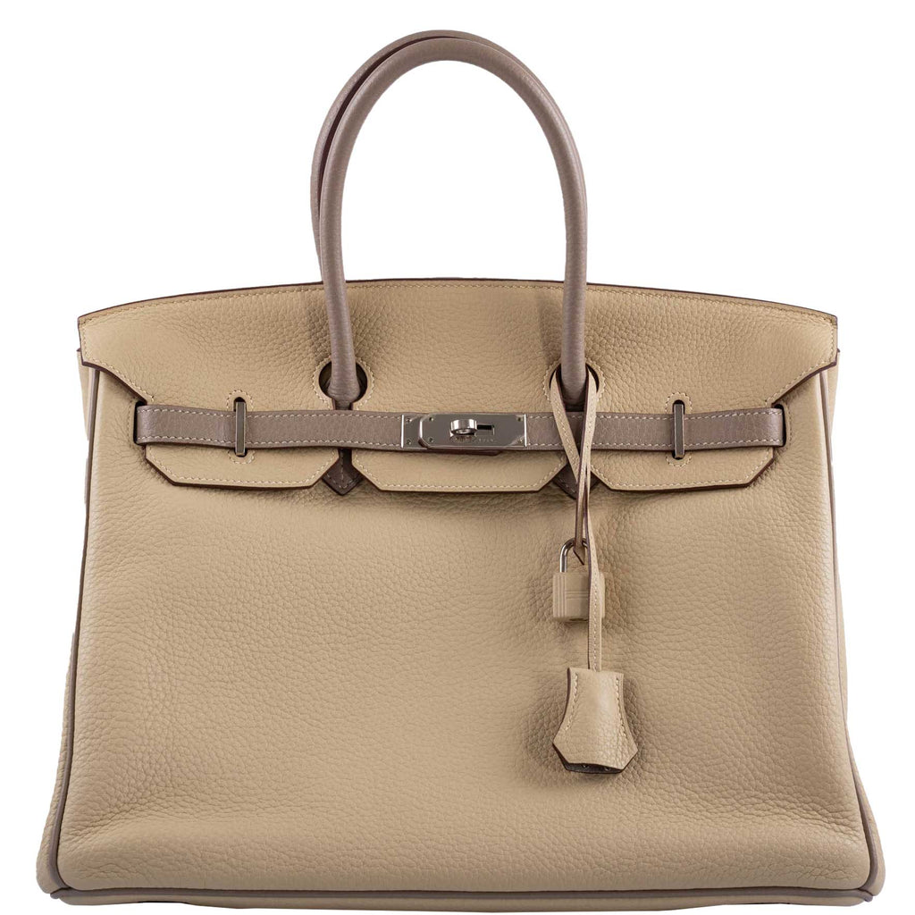 Hermes HSS Birkin 35 Parchemin & Etoupe Epsom with Palladium Hardware