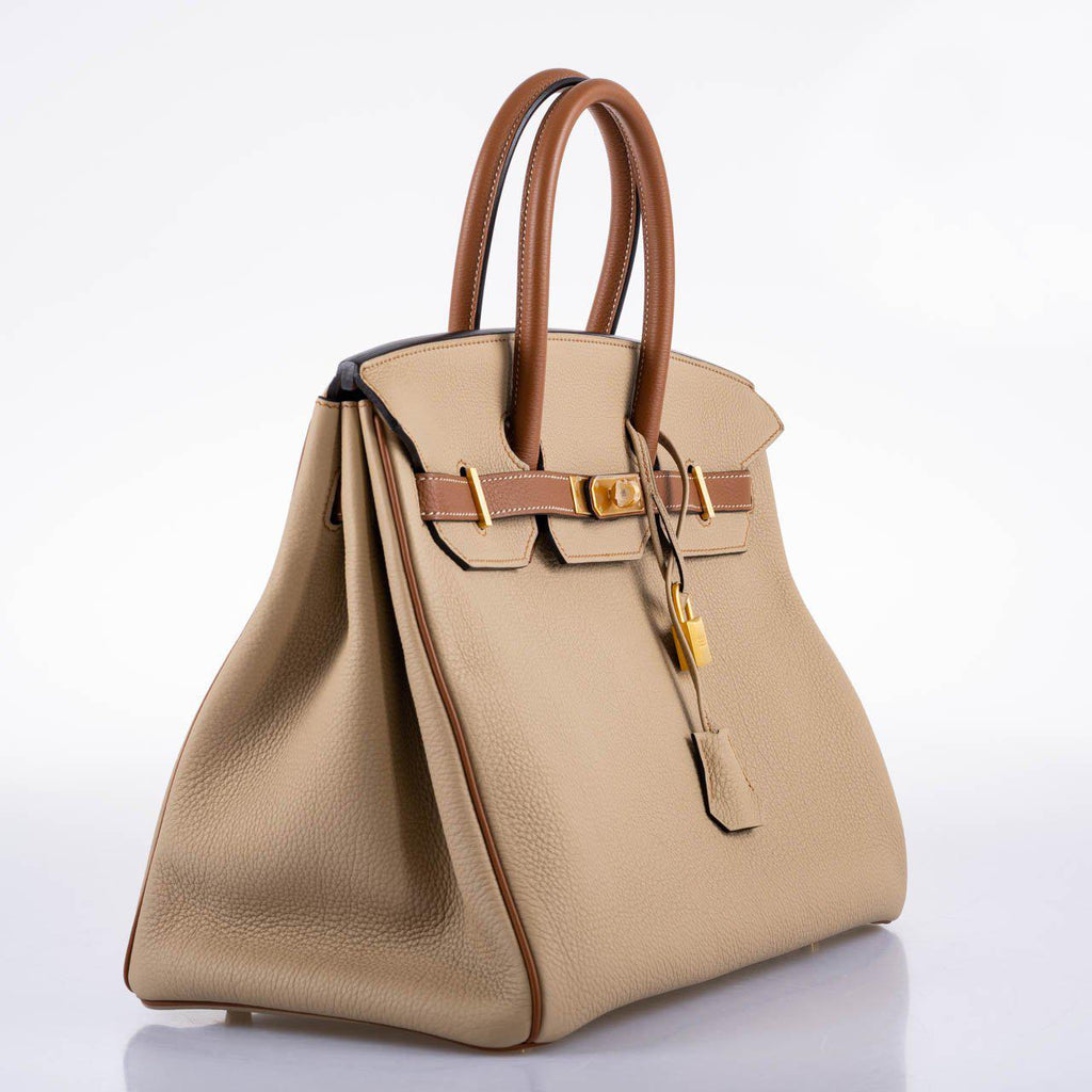 Hermes HSS Birkin 35 Trench & Gold Togo with Brushed Gold Hardware