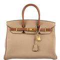Hermes HSS Birkin 35 Trench & Gold Togo with Brushed Gold Hardware