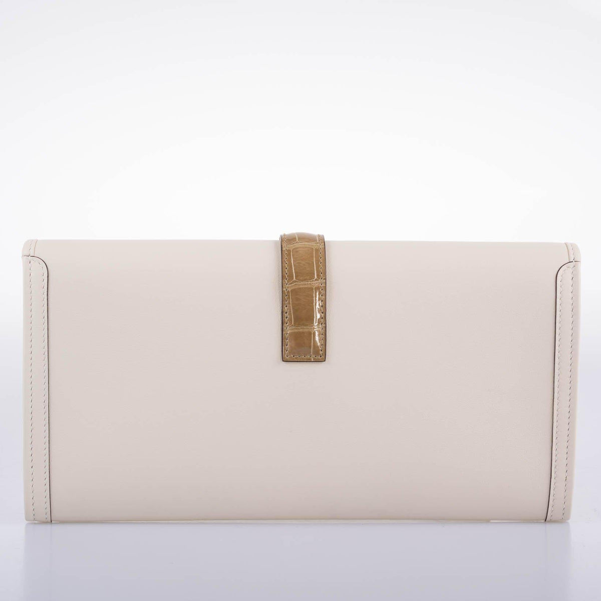 Hermes Jige Elan 29 Touch Nata Beige Swift Leather & Sable Alligator