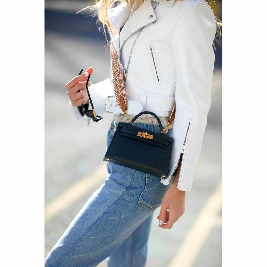 Hermes Kelly 20 Mini II Sellier Black Epsom Gold Hardware
