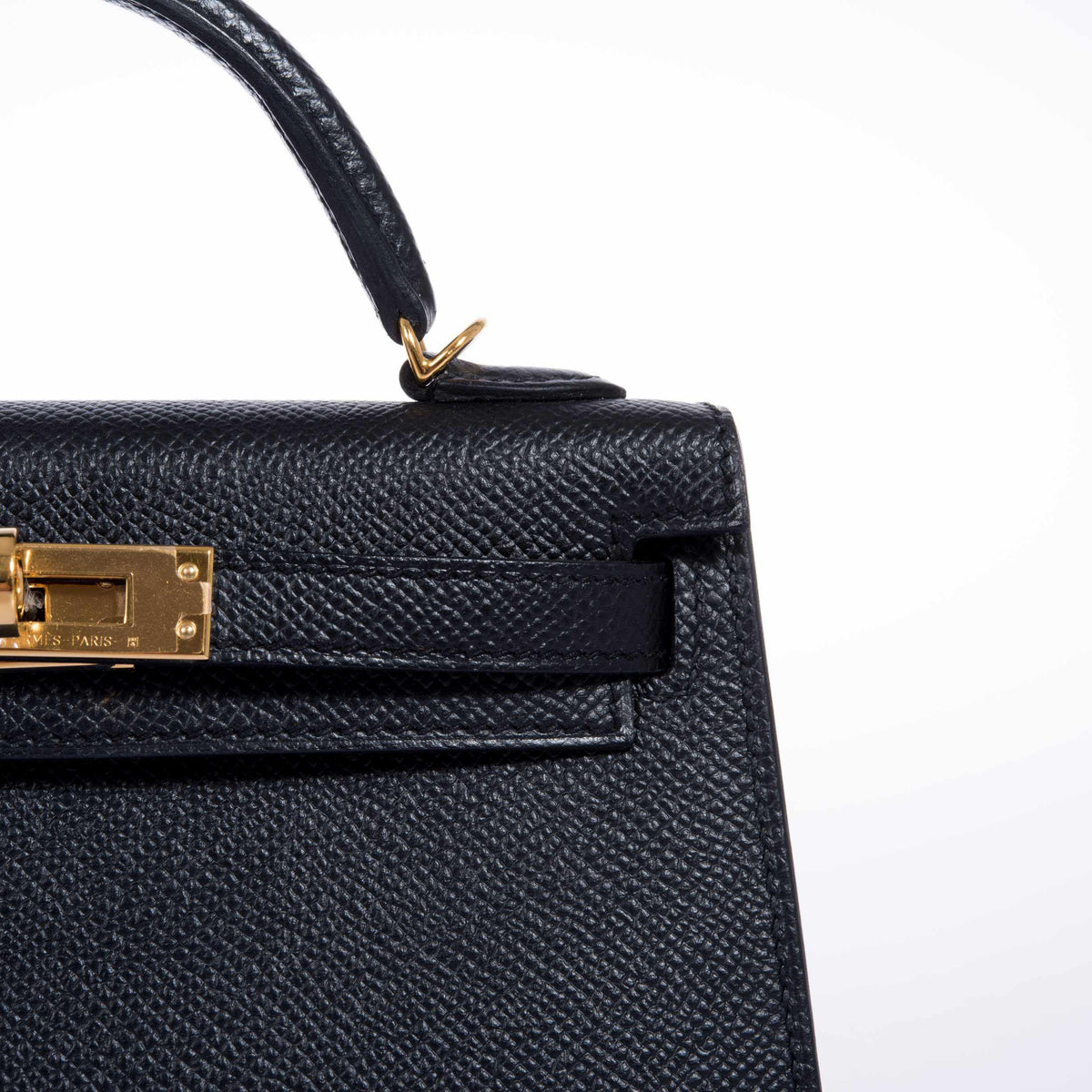 Hermes Kelly 20 Mini II Sellier Black Epsom Gold Hardware