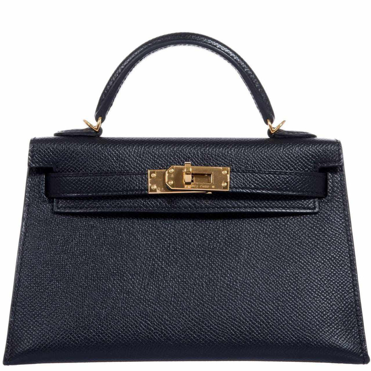 Hermes Kelly 20 Mini II Sellier Black Epsom Gold Hardware