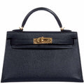 Hermes Kelly 20 Mini II Sellier Black Epsom Gold Hardware