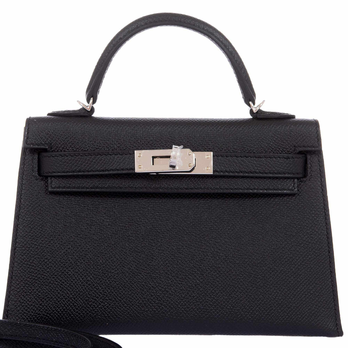 Hermes Kelly 20 Mini II Sellier Black Epsom Palladium Hardware