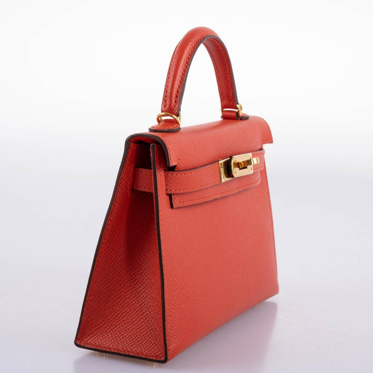 Hermes Kelly 20 Mini II Sellier Capucine Epsom leather Gold Hardwar