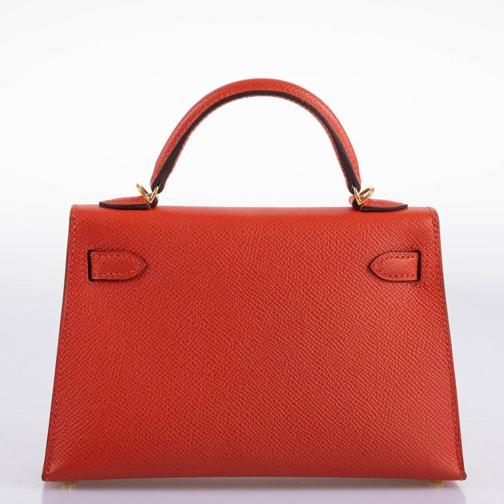 Hermes Kelly 20 Mini II Sellier Capucine Epsom leather Gold Hardwar