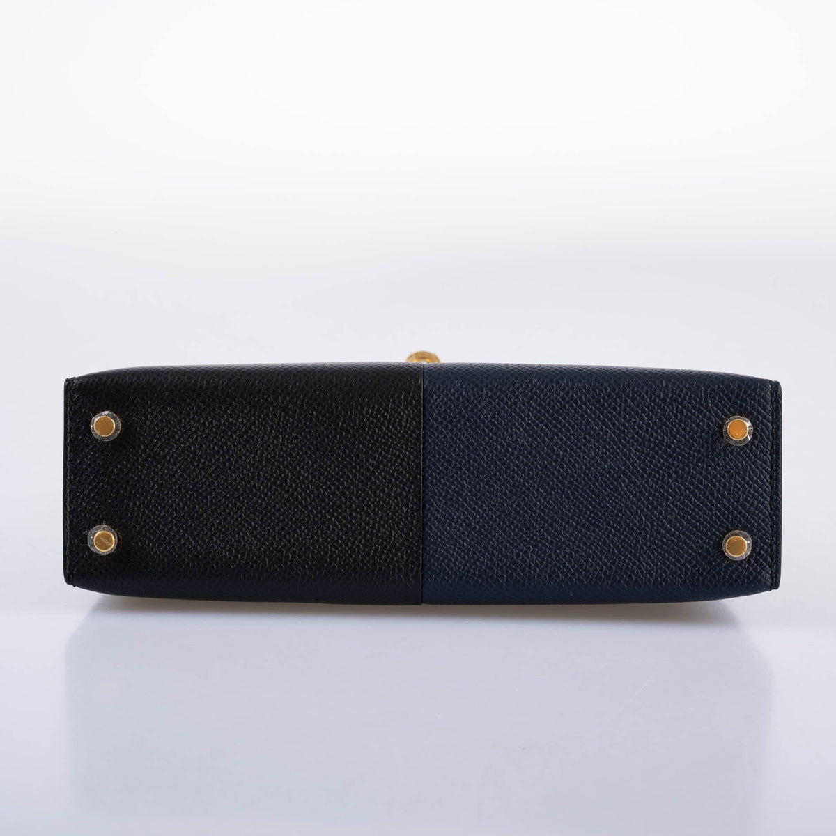 Hermes Kelly 20 Mini II Sellier "Casaque" style Black, Indigo & Rouge H Epsom with Gold Hardware