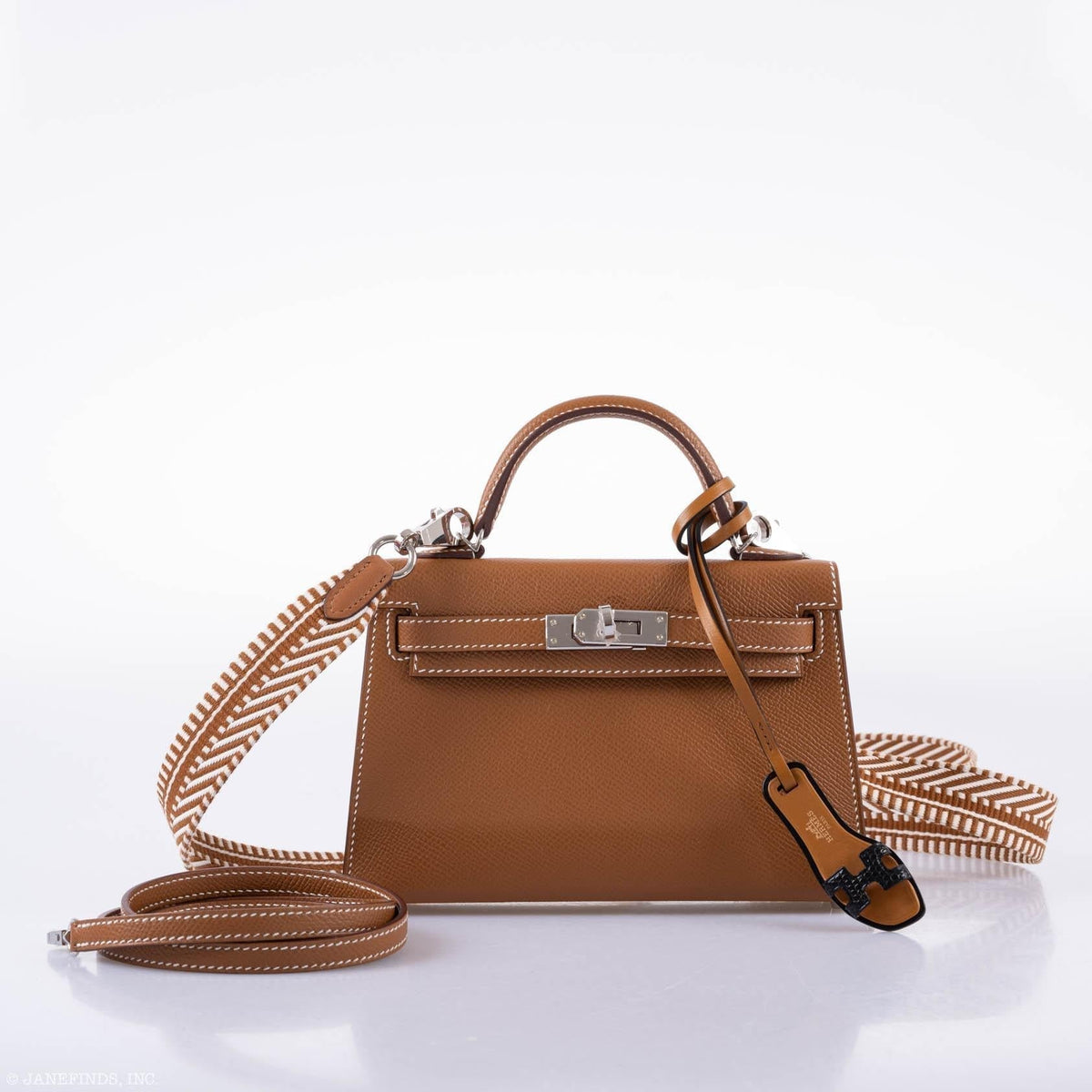 Hermes Kelly 20 Mini II Sellier Gold Epsom Leather Palladium Hardware