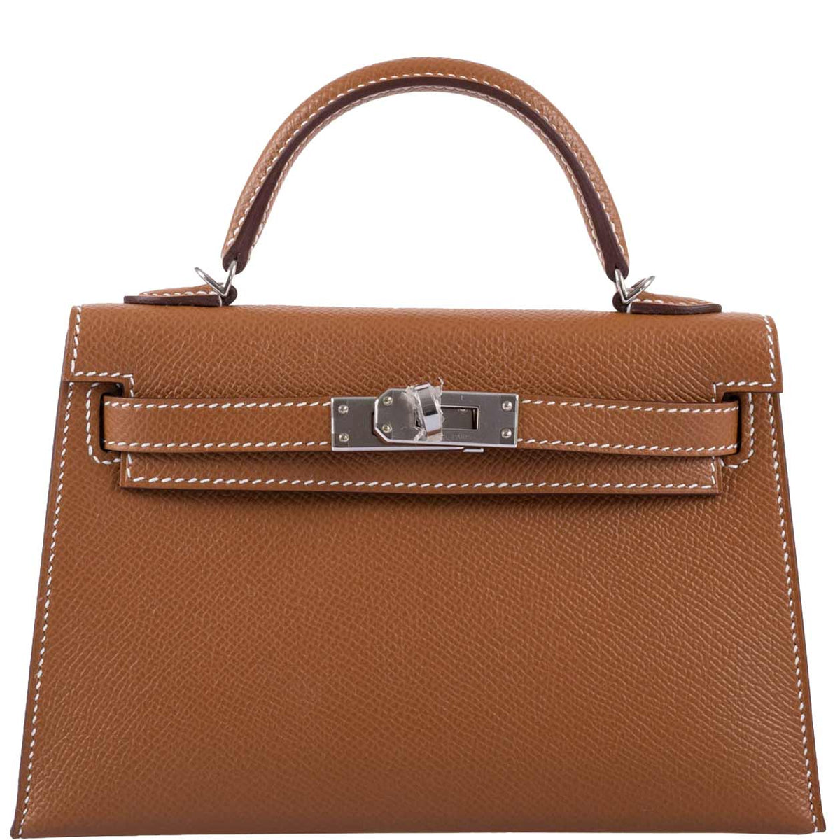 Hermes Kelly 20 Mini II Sellier Gold Epsom Leather Palladium Hardware