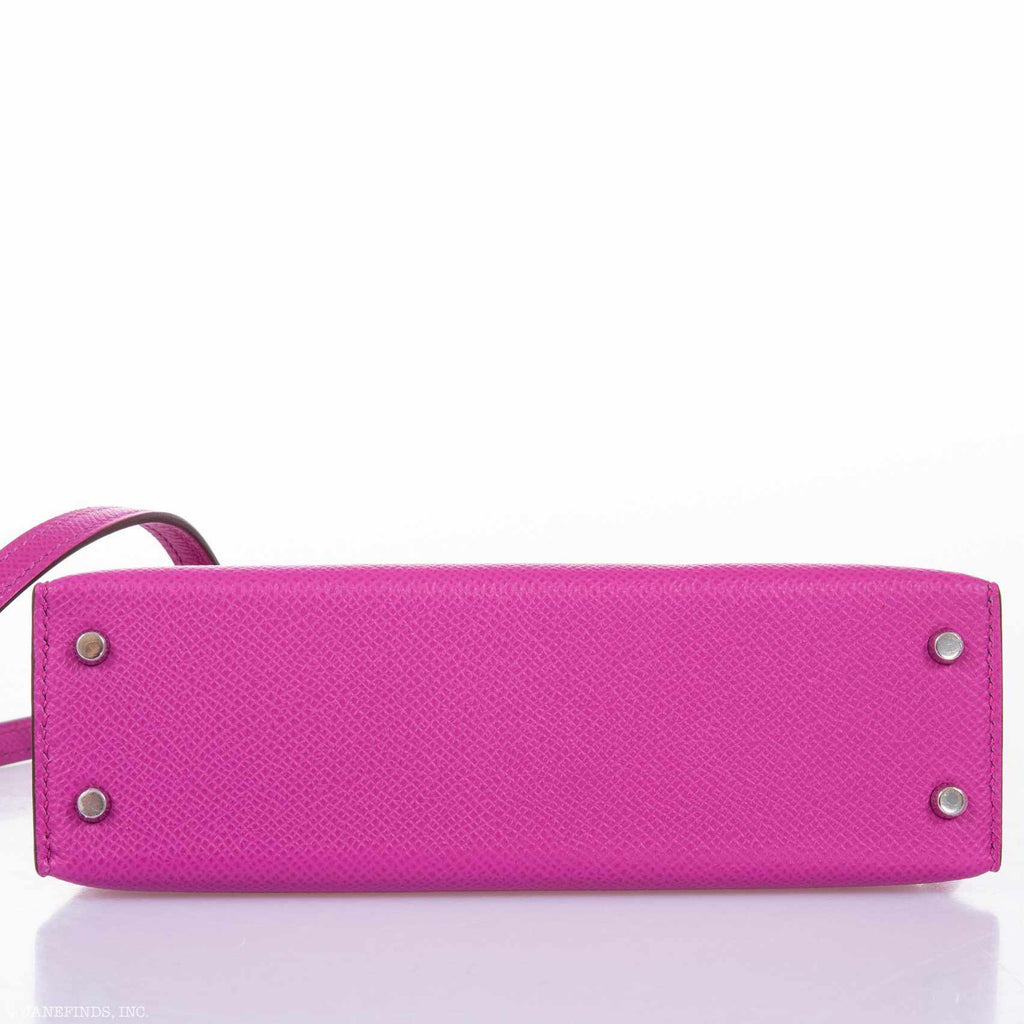 Hermes Kelly 20 Mini II Sellier Magnolia Epsom leather Palladium Hardware