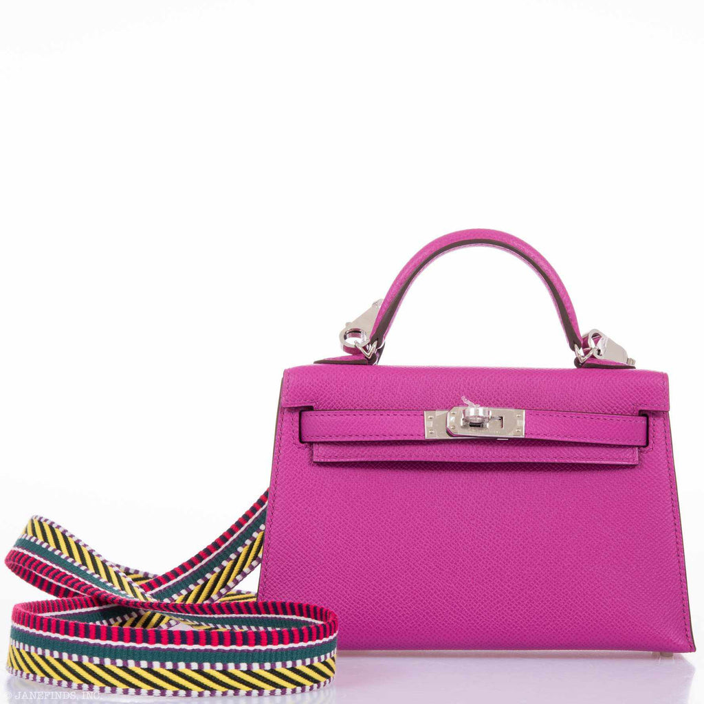 Hermes Kelly 20 Mini II Sellier Magnolia Epsom leather Palladium Hardware