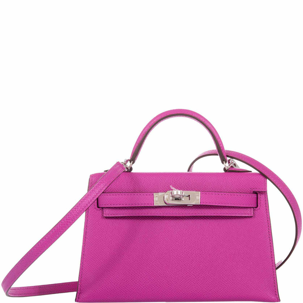Hermes Kelly 20 Mini II Sellier Magnolia Epsom leather Palladium Hardware
