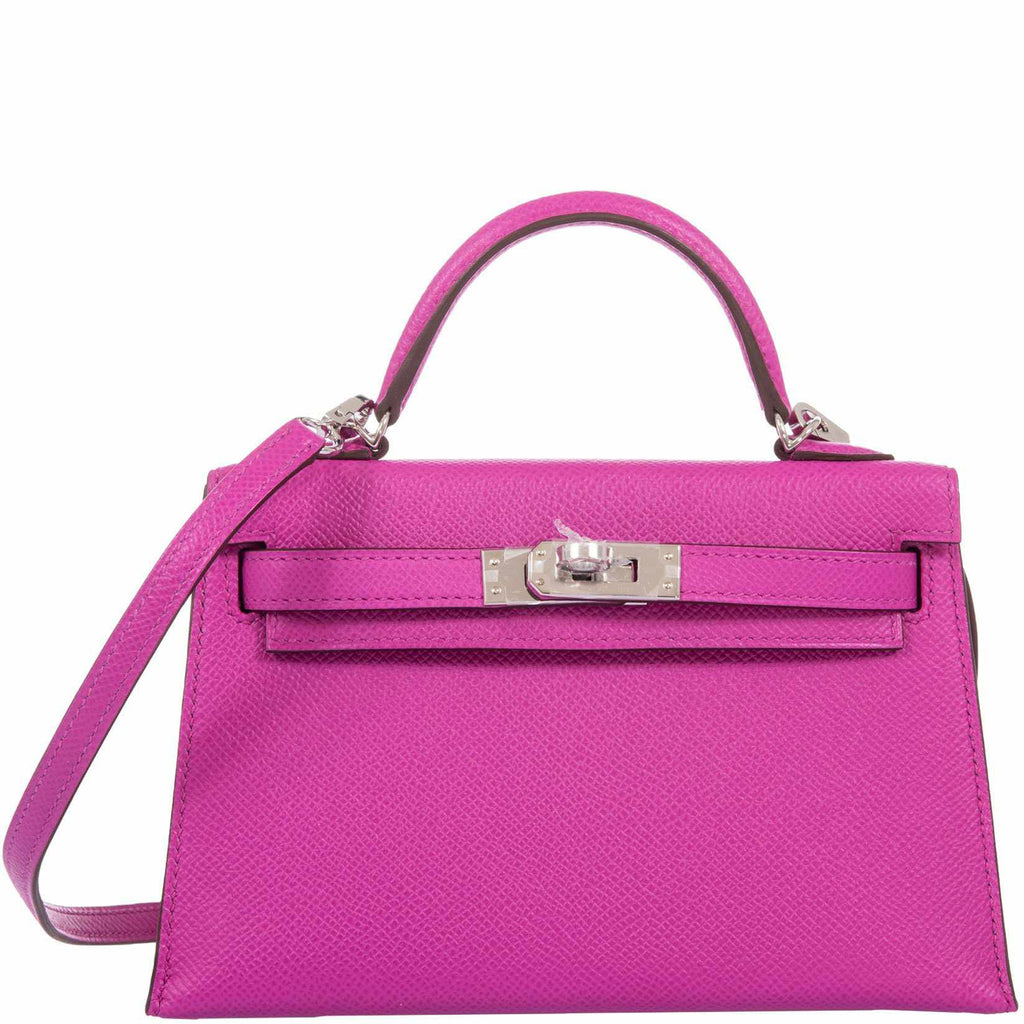 Hermes Kelly 20 Mini II Sellier Magnolia Epsom leather Palladium Hardware