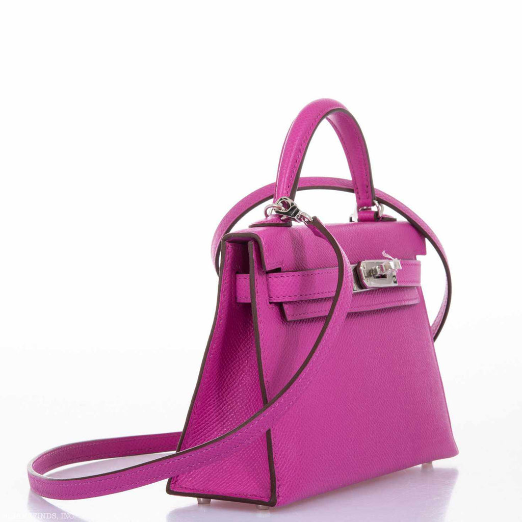 Hermes Kelly 20 Mini II Sellier Magnolia Epsom leather Palladium Hardware