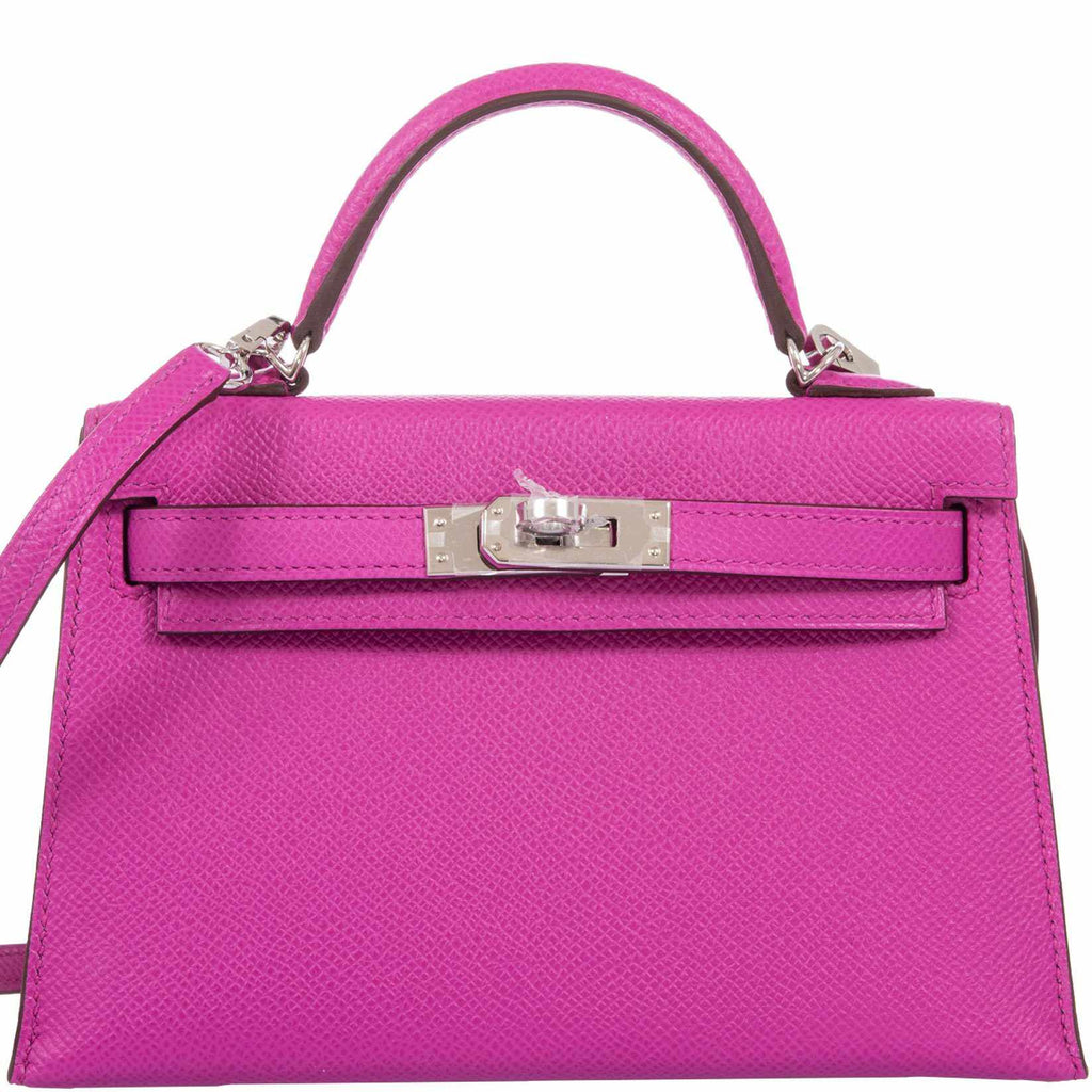 Hermes Kelly 20 Mini II Sellier Magnolia Epsom leather Palladium Hardware