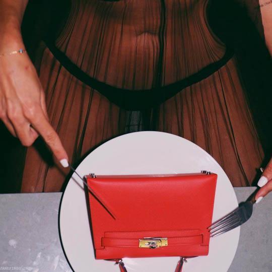 Hermes Kelly 20 Mini II Sellier Rouge Tomate Epsom Palladium Hardware