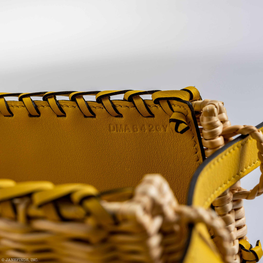 Hermes Kelly 20 Mini Picnic Jaune de Naples, Swift & Osier Wicker Palladium Hardware