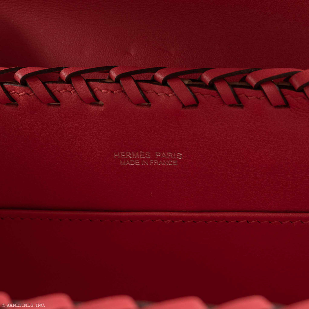 Hermes Kelly 20 Mini Picnic Rouge De Coeur, Swift & Osier Wicker Palladium Hardware