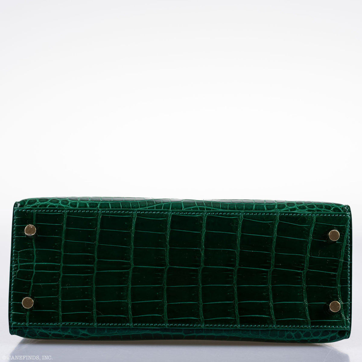 Hermes Kelly 25 HSS Sellier Emerald Nilo Crocodile & Cassis Brushed Gold Hardware