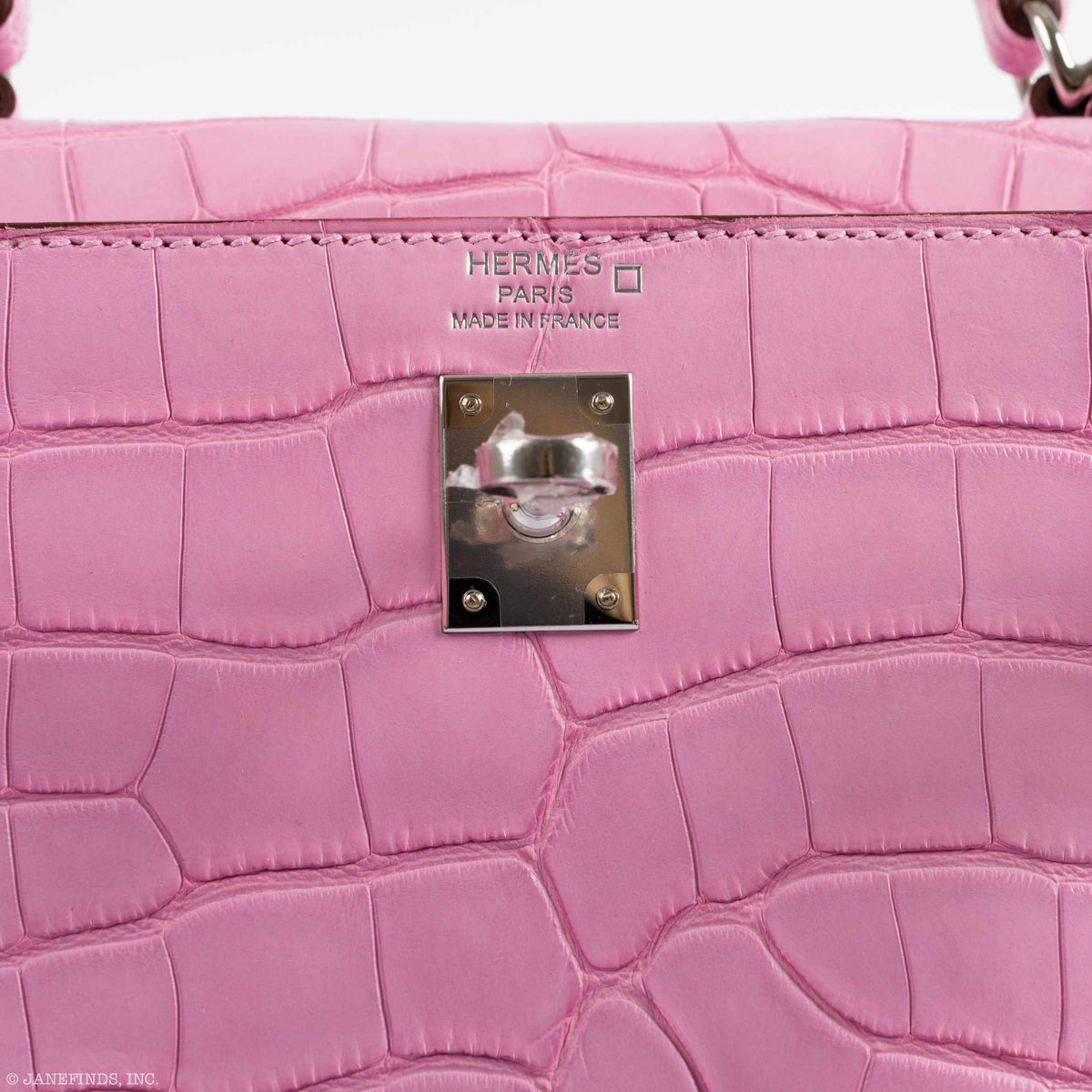 Hermes Kelly 25 Retourne 5P Bubblegum Pink Matte Alligator Palladium Hardware
