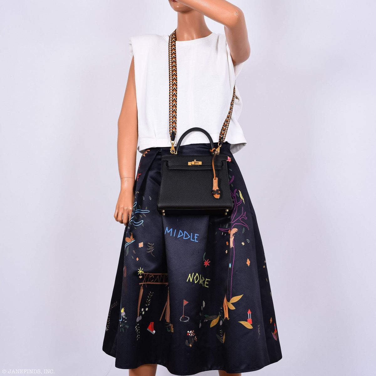Hermes Kelly 25 Retourne Black Togo Gold Hardware