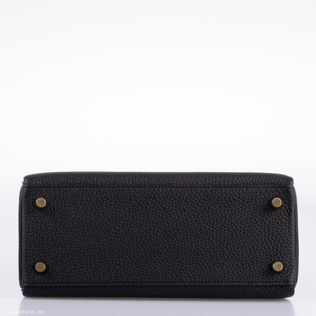 Hermes Kelly 25 Retourne Black Togo Gold Hardware