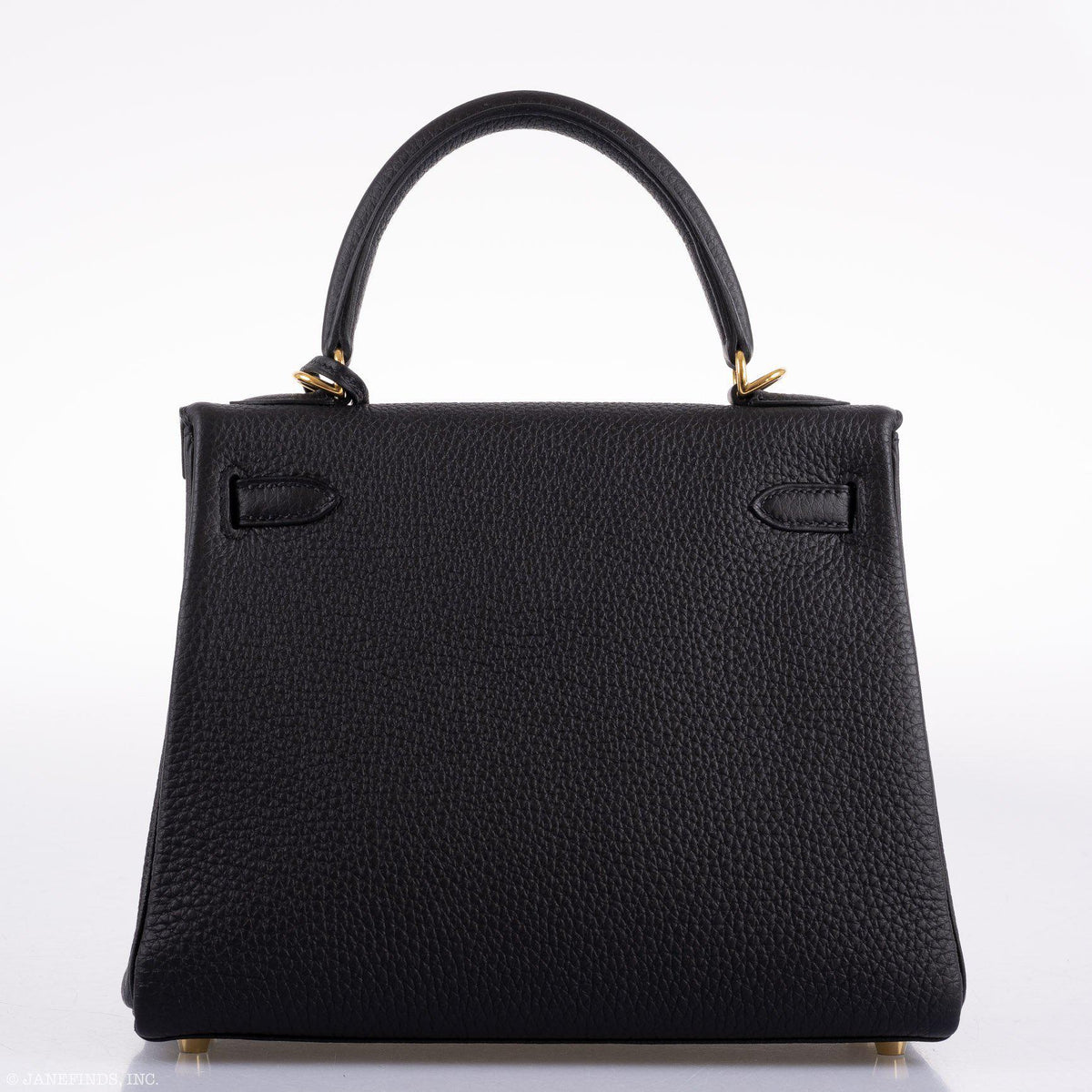 Hermes Kelly 25 Retourne Black Togo Gold Hardware