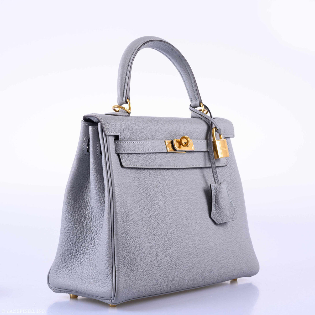 Hermes Kelly 25 Retourne Blue Glacier Togo Gold Hardware
