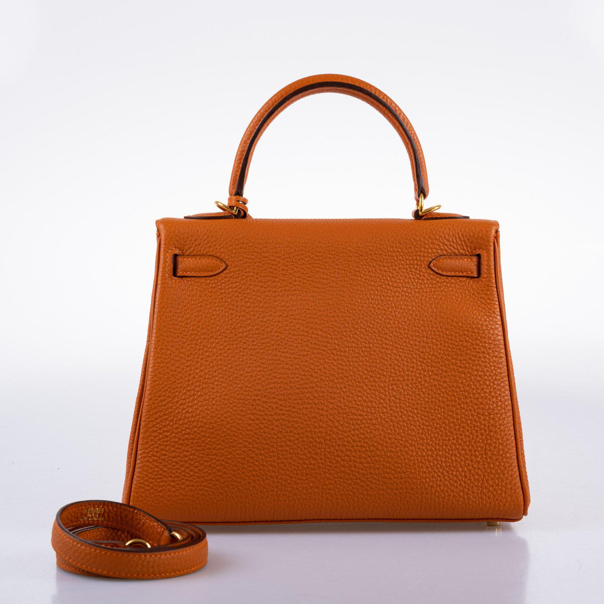 Hermes Kelly 25 Retourne Potiron Togo leather Gold Hardware