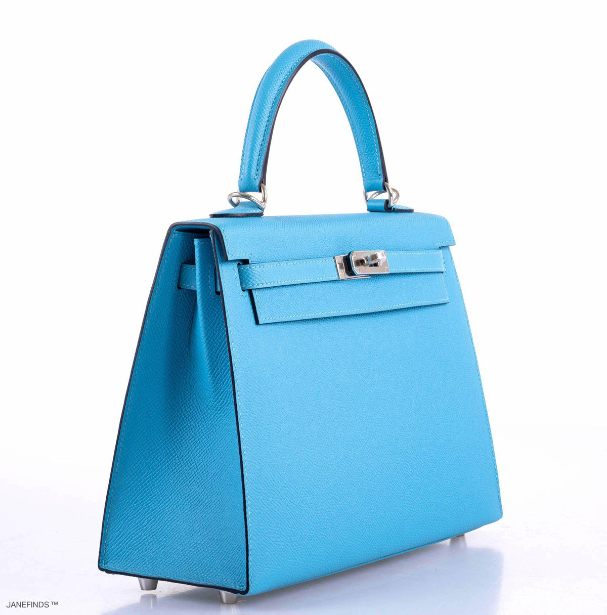 Hermes Kelly 25 Sellier Bleu du Nord Epsom leather Palladium Hardware