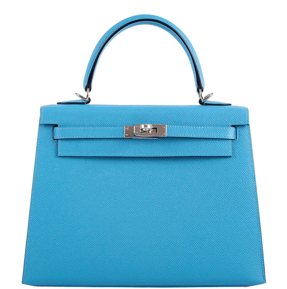 Hermes Kelly 25 Sellier Bleu du Nord Epsom leather Palladium Hardware