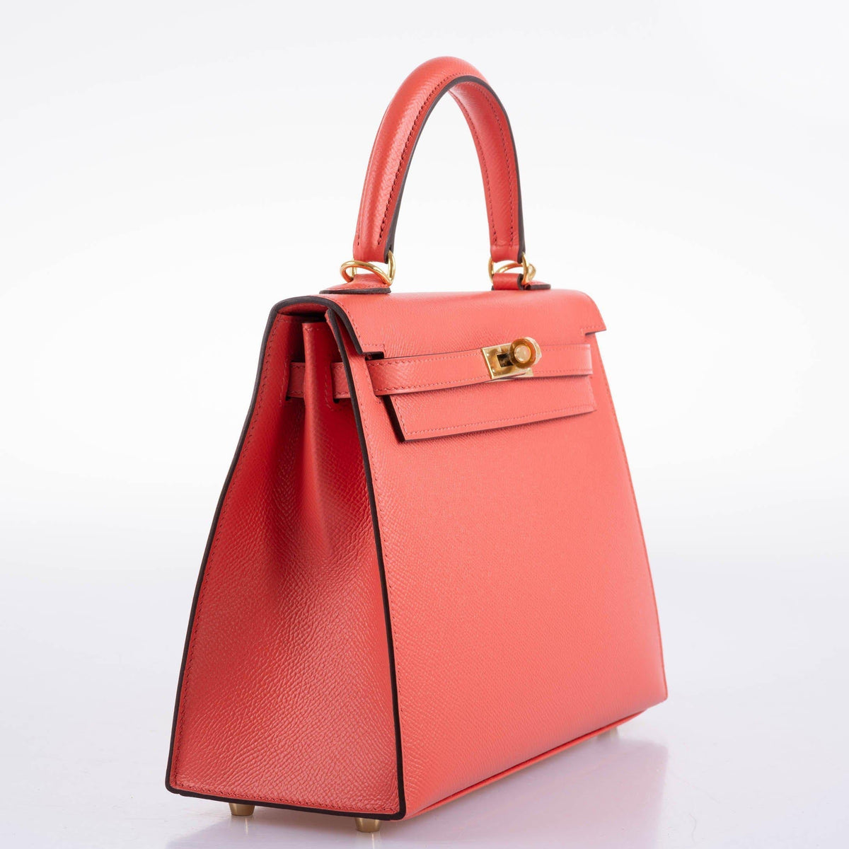 Hermes Kelly 25 Sellier Rose Jaipur Epsom Gold Hardware