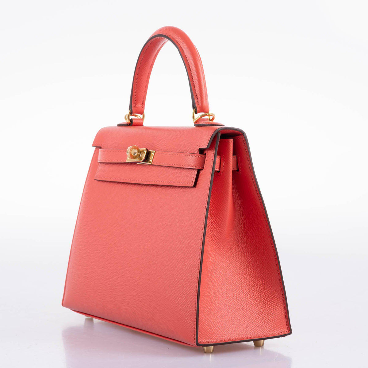 Hermes Kelly 25 Sellier Rose Jaipur Epsom Gold Hardware