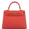 Hermes Kelly 25 Sellier Rose Jaipur Epsom Gold Hardware