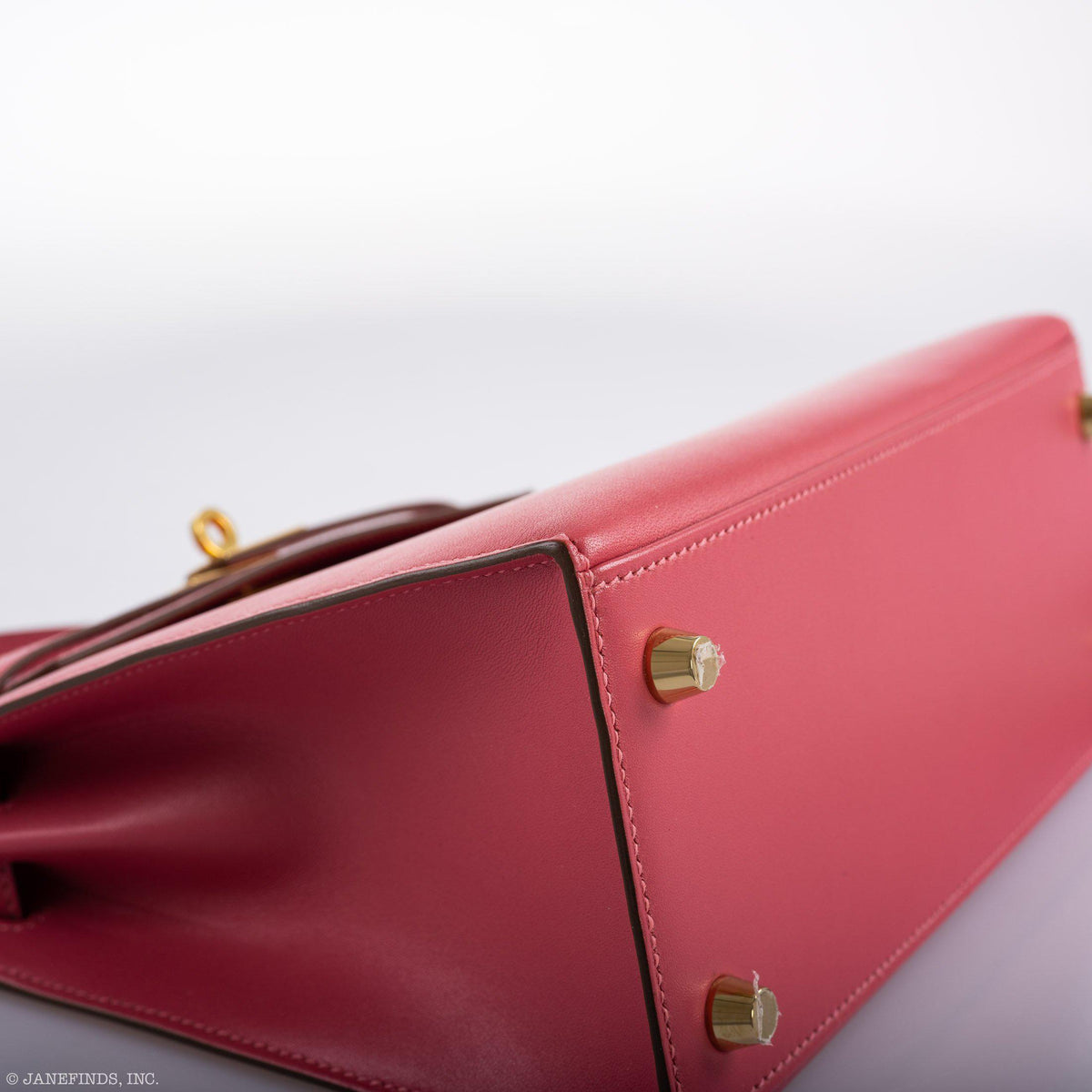 Hermes Kelly 25 Sellier Rose Lipstick Tadelakt leather Gold Hardware