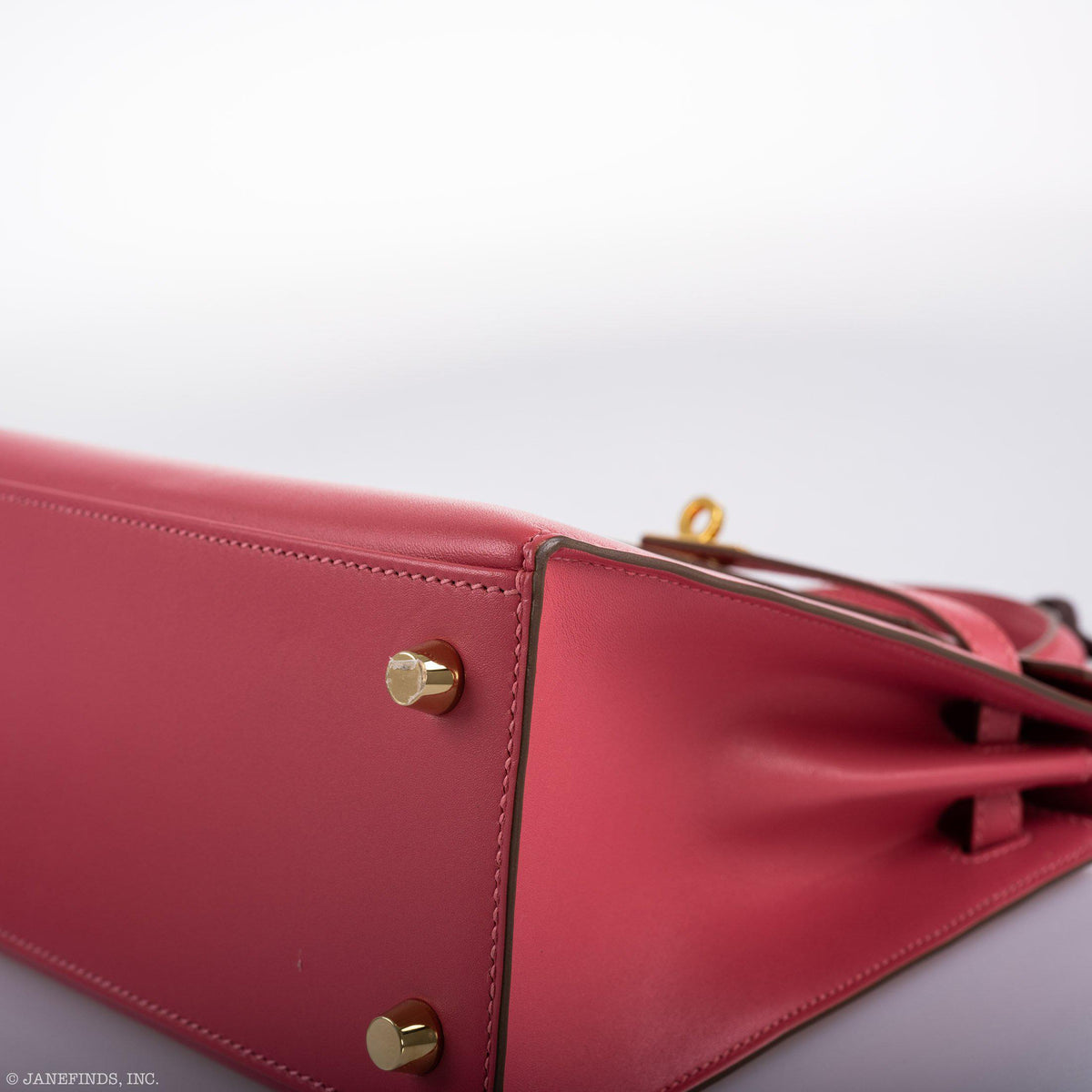 Hermes Kelly 25 Sellier Rose Lipstick Tadelakt leather Gold Hardware