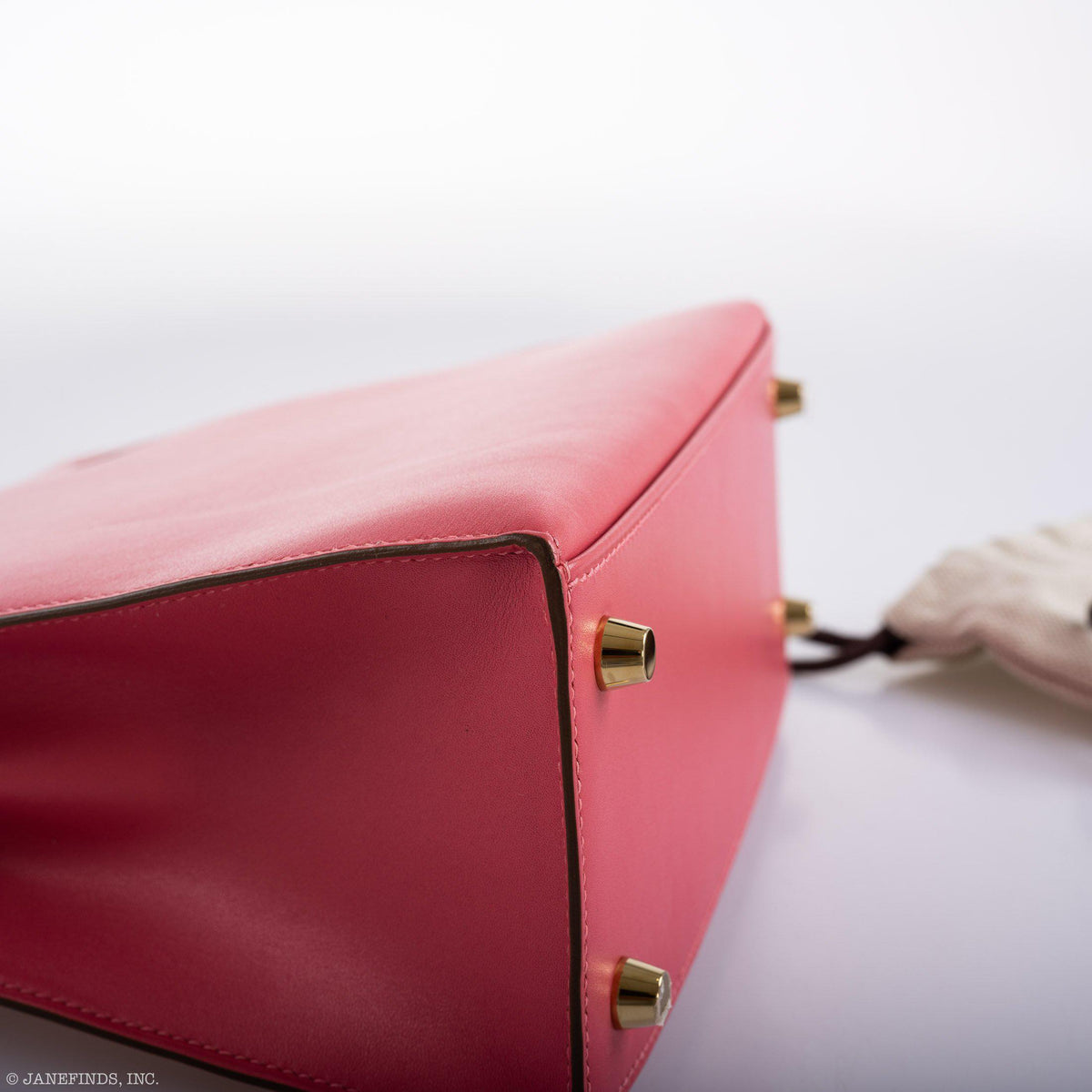 Hermes Kelly 25 Sellier Rose Lipstick Tadelakt leather Gold Hardware