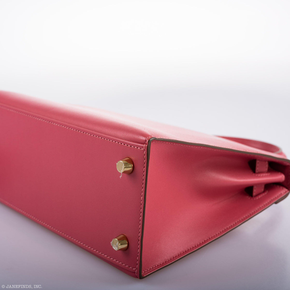 Hermes Kelly 25 Sellier Rose Lipstick Tadelakt leather Gold Hardware
