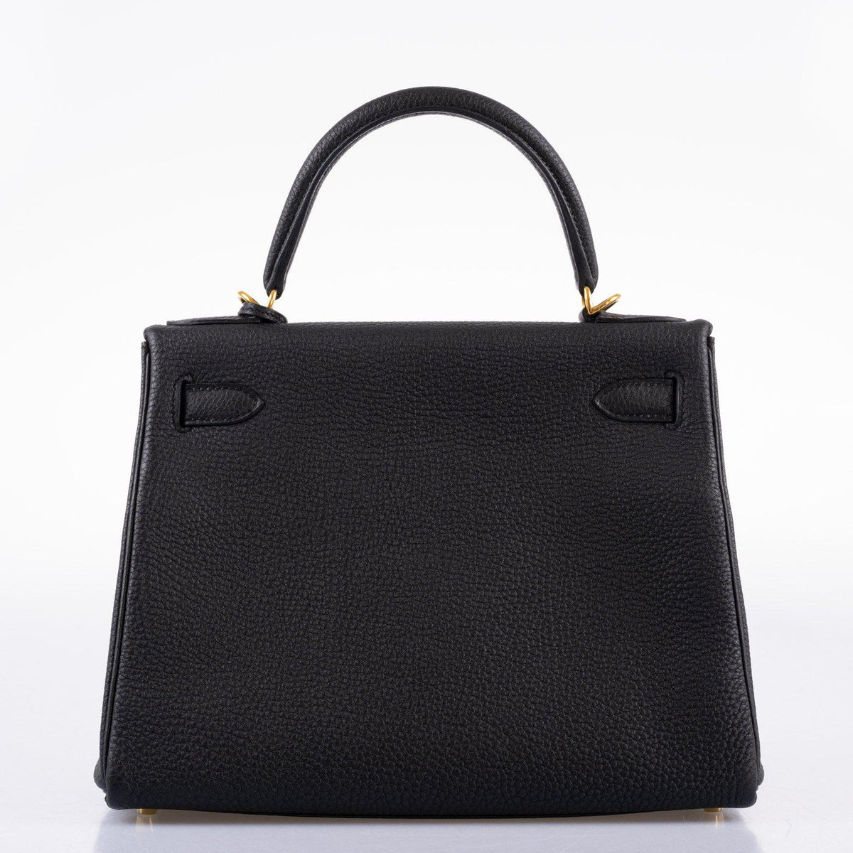 Hermes Kelly 28 Retourne Black Togo with Gold Hardware