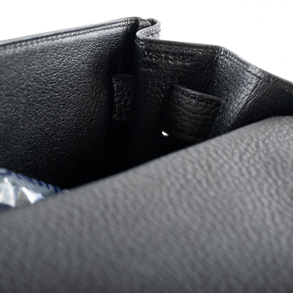 Hermes Kelly 28 Retourne Black Togo with Gold Hardware