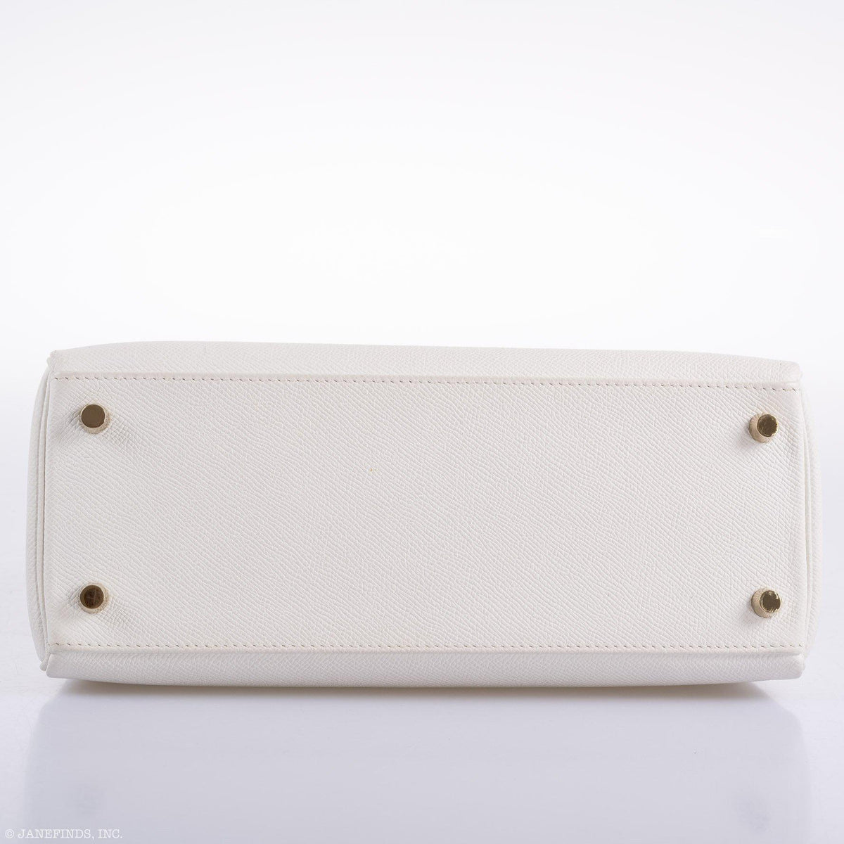 Hermes Kelly 28 Retourne White Epsom with Gold Hardware